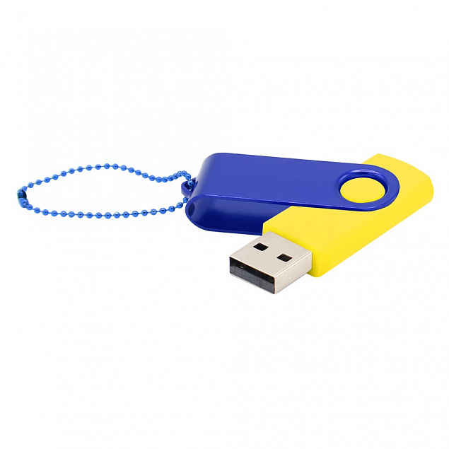 Флешка Designer To Go 2.0 USB 16Gb, желтый/синий с логотипом в Москве заказать по выгодной цене в кибермаркете AvroraStore