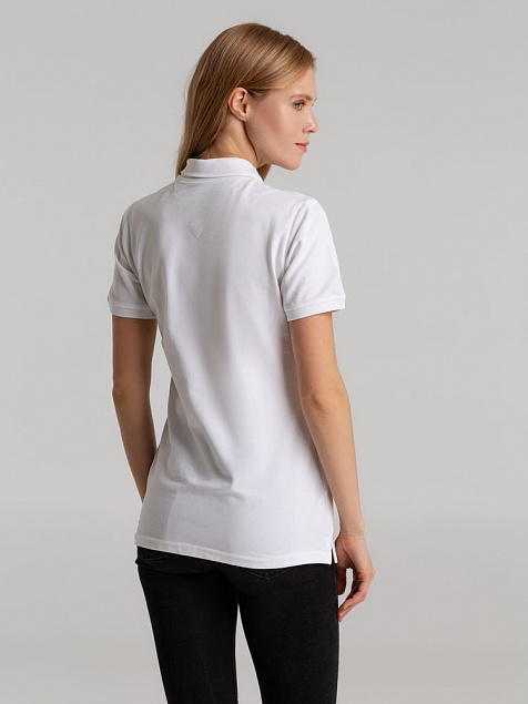 Рубашка поло женская Sunset, белая с логотипом в Москве заказать по выгодной цене в кибермаркете AvroraStore