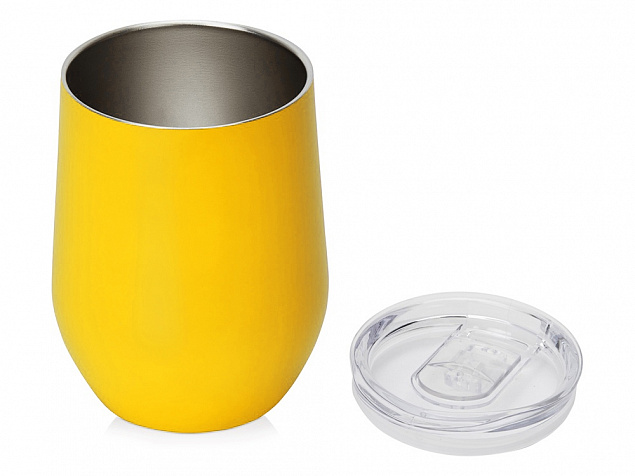 Вакуумная термокружка Sense, желтый с логотипом в Москве заказать по выгодной цене в кибермаркете AvroraStore