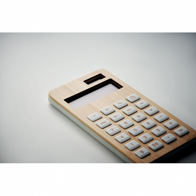Калькулятор 12-разрядн бамбук с логотипом в Москве заказать по выгодной цене в кибермаркете AvroraStore