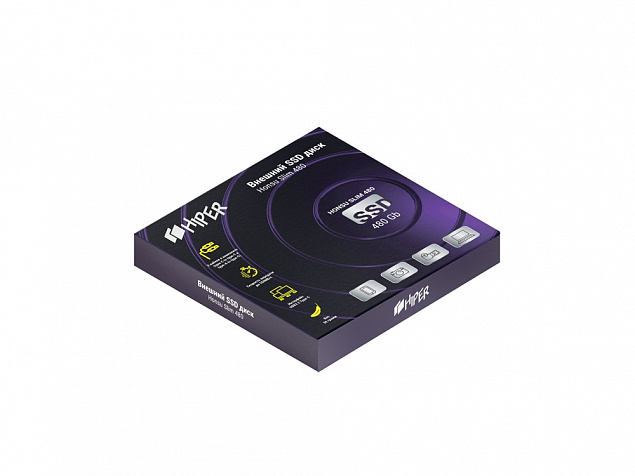 Внешний SSD накопитель «Honsu Slim 480» 480GB USB3.1 Type-C Slim с логотипом в Москве заказать по выгодной цене в кибермаркете AvroraStore