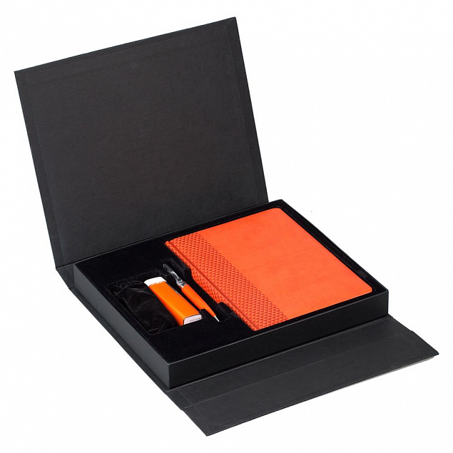 Коробка Status под ежедневник, аккумулятор и ручку, черная с логотипом в Москве заказать по выгодной цене в кибермаркете AvroraStore
