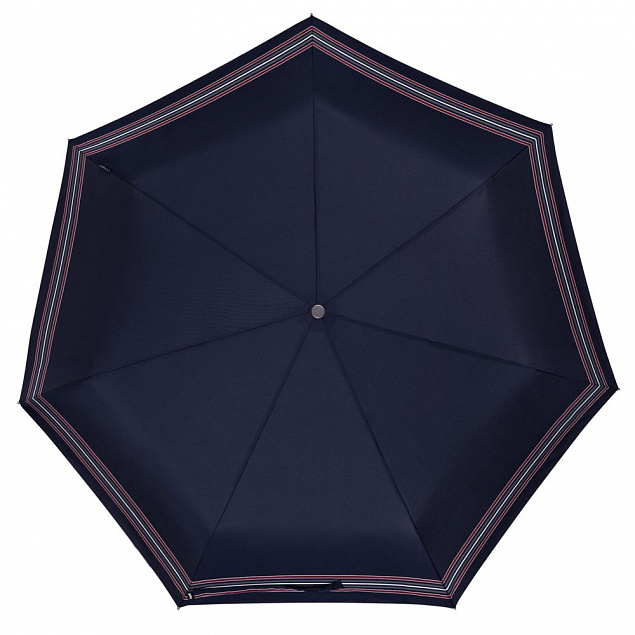 Складной зонт TAKE IT DUO, синий в полоску с логотипом в Москве заказать по выгодной цене в кибермаркете AvroraStore