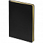 Ежедневник Nebraska Flex, недатированный, черный с золотистым с логотипом  заказать по выгодной цене в кибермаркете AvroraStore