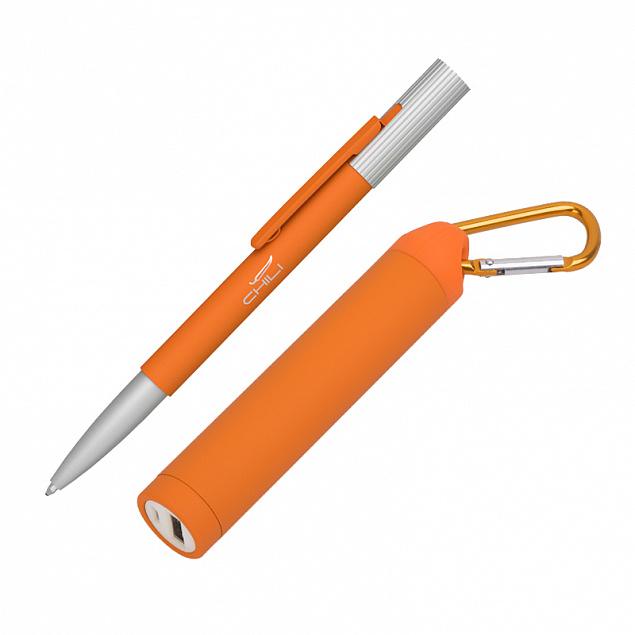 Набор ручка "Clas" + зарядное устройство "Minty" 2800 mAh в футляре, покрытие soft touch с логотипом в Москве заказать по выгодной цене в кибермаркете AvroraStore