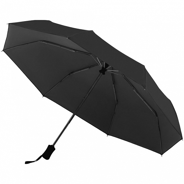 Зонт складной Show Up со светоотражающим куполом, черный с логотипом в Москве заказать по выгодной цене в кибермаркете AvroraStore