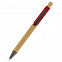 Ручка &quot;Авалон&quot; с корпусом из бамбука, красный с логотипом в Москве заказать по выгодной цене в кибермаркете AvroraStore