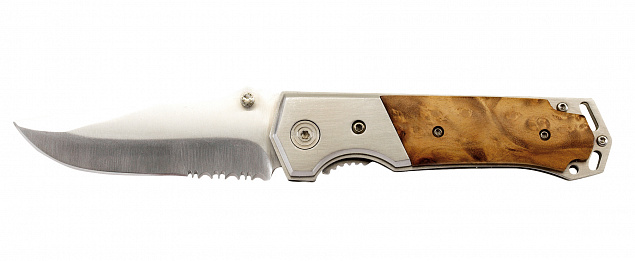 Нож складной HUNTER, коричневый, серебристый с логотипом в Москве заказать по выгодной цене в кибермаркете AvroraStore
