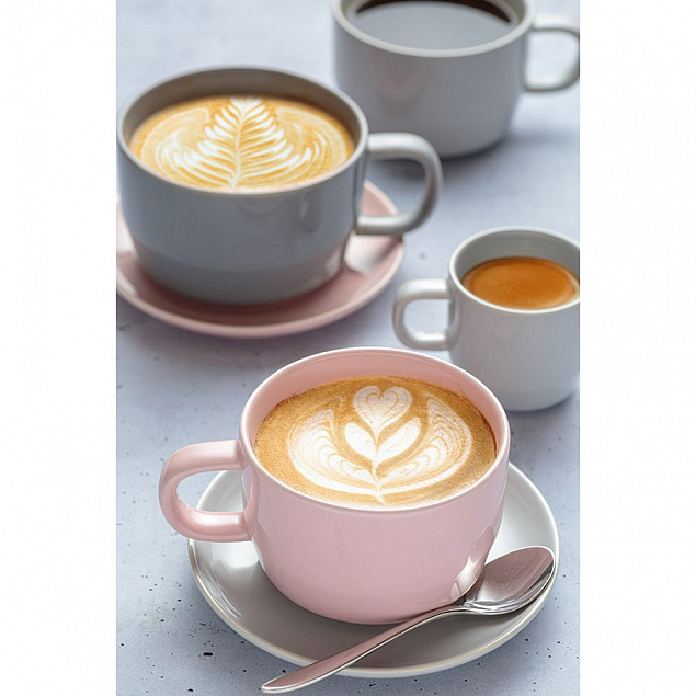 Чашка для капучино Cafe Concept, розовая с логотипом в Москве заказать по выгодной цене в кибермаркете AvroraStore