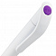 Ручка шариковая Grip, белая с фиолетовым с логотипом в Москве заказать по выгодной цене в кибермаркете AvroraStore