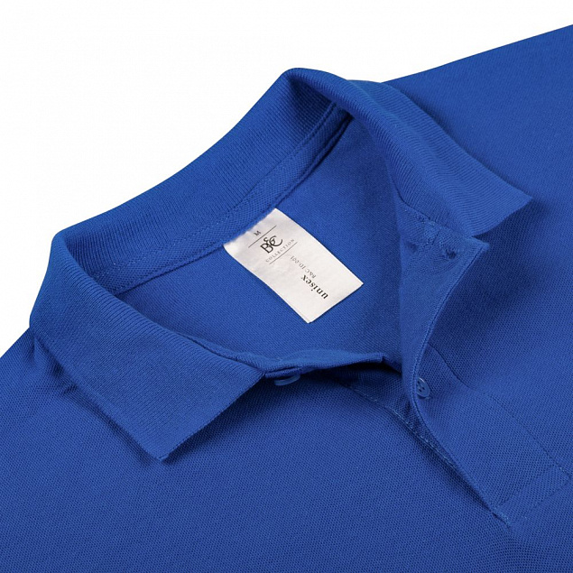 Рубашка поло ID.001 ярко-синяя с логотипом в Москве заказать по выгодной цене в кибермаркете AvroraStore