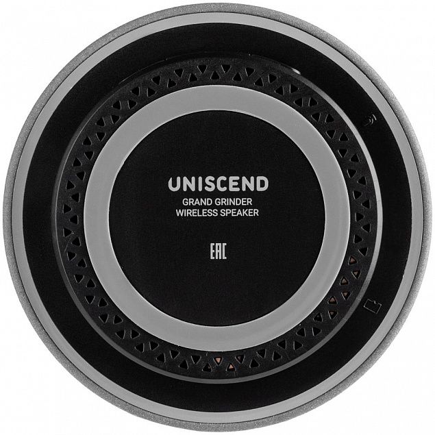 Беспроводная колонка Uniscend Grand Grinder, серая с логотипом в Москве заказать по выгодной цене в кибермаркете AvroraStore