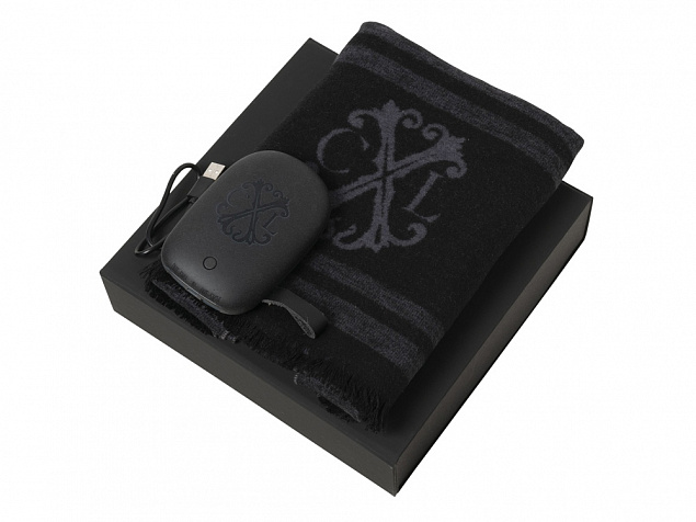 Подарочный набор: шарф шелковый, портативное зарядное устройство 7800 mAh с логотипом в Москве заказать по выгодной цене в кибермаркете AvroraStore