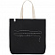 Холщовая сумка с вышивкой «Линия наименьшего сопротивления», черная с логотипом в Москве заказать по выгодной цене в кибермаркете AvroraStore