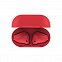 Наушники беспроводные с зарядным боксом TWS AIR SOFT, цвет красный  с логотипом в Москве заказать по выгодной цене в кибермаркете AvroraStore
