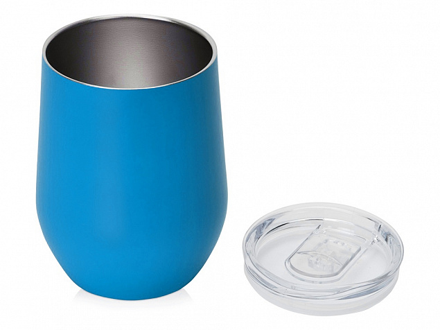 Вакуумная термокружка Sense, голубой с логотипом в Москве заказать по выгодной цене в кибермаркете AvroraStore